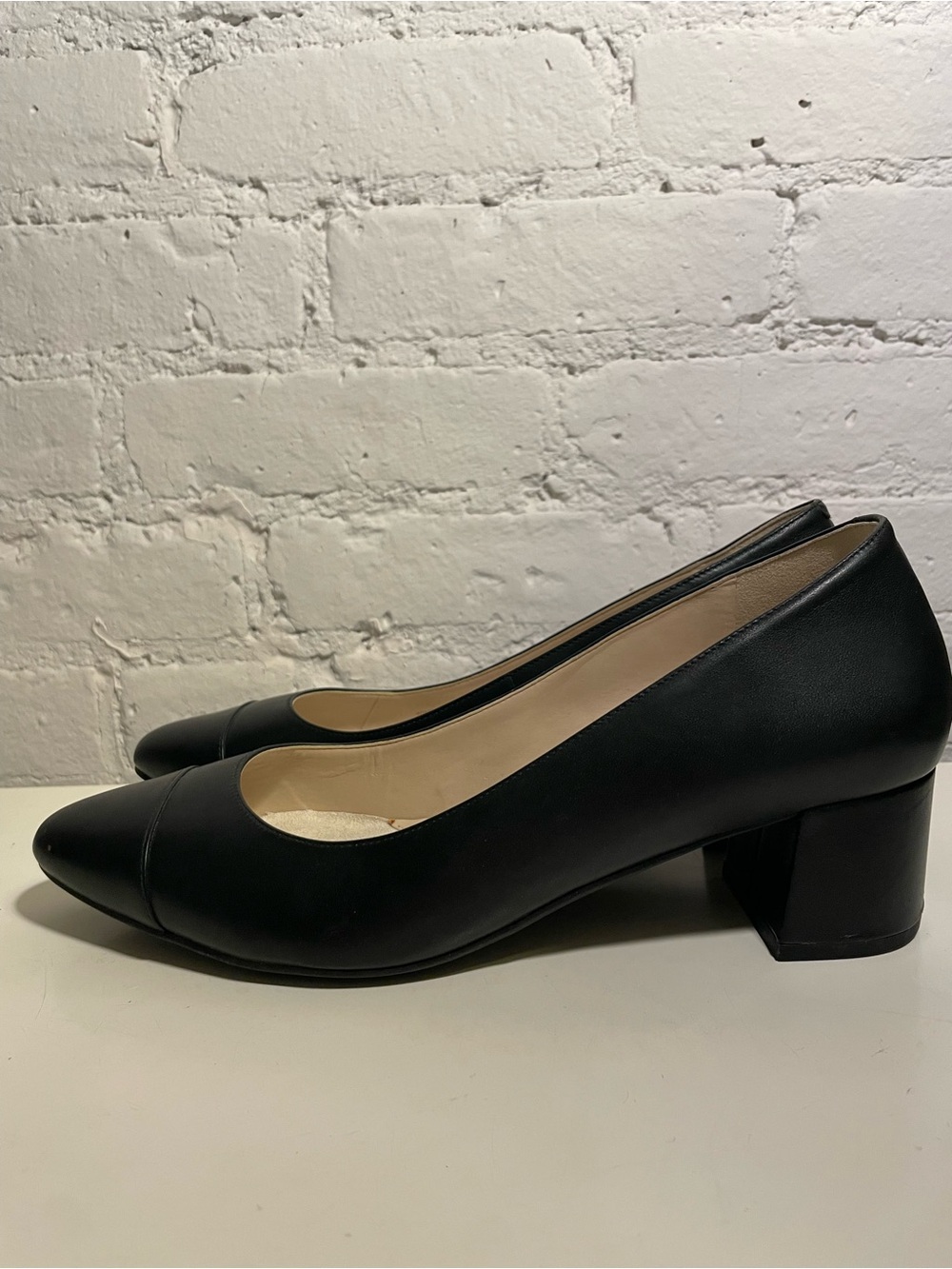 Cole Haan Black Leather Go-to Block Heel Waterproof Pumps